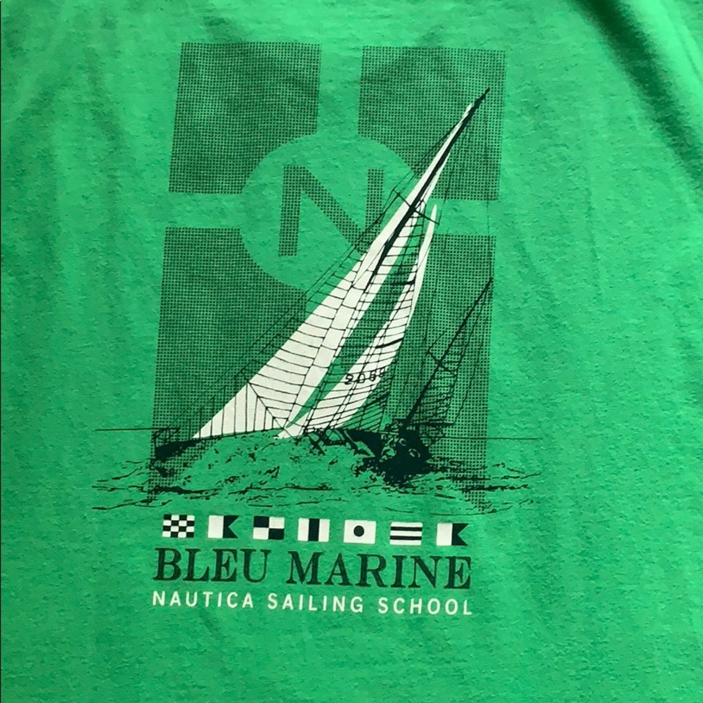 Men’s Nautica Green Tee T-Shirt Size Medium